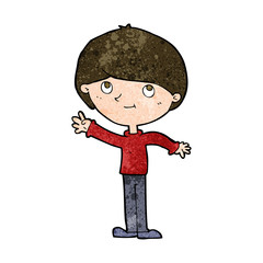 Obraz premium cartoon happy boy