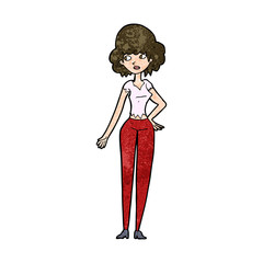 cartoon pretty woman