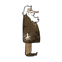 cartoon bearded old man