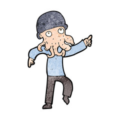 cartoon alien man dancing