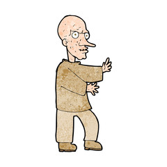 cartoon mean looking man
