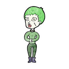 cartoon zombie girl