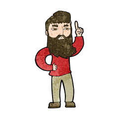 cartoon man with idea