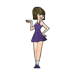 cartoon pretty woman