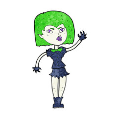 cartoon pretty vampire girl