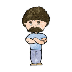 cartoon dad with folded arms
