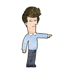 cartoon man pointing