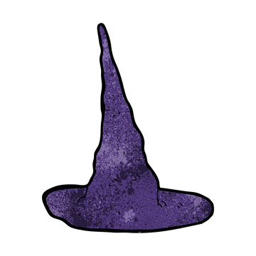 cartoon spooky witch hat
