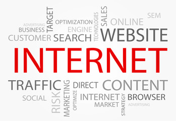 Internet words concept, Business and Internet concept