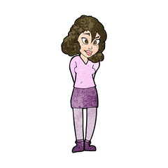 cartoon confused woman
