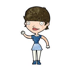 cartoon woman with idea