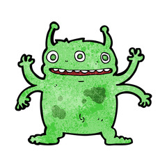 cartoon alien monster