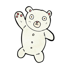 Obraz na płótnie Canvas cartoon cute polar teddy bear