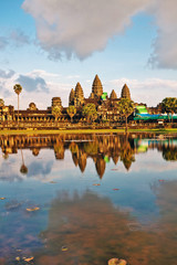 angkor wat temple in sunset light