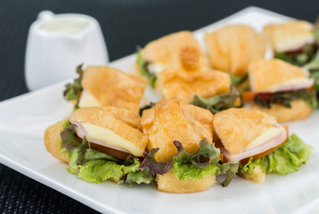 Healthy croissant sandwich