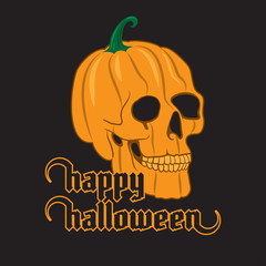 Halloween Pumpkin Skull