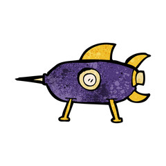cartooon space rocket