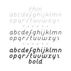 Cursive Small Case Font