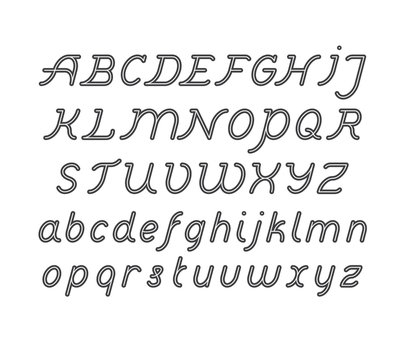 Rounded Double Line Font
