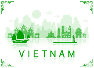 Vietnam Travel Landmarks. - 90708555