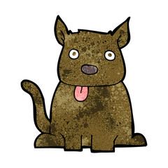 cartoon dog sticking out tongue