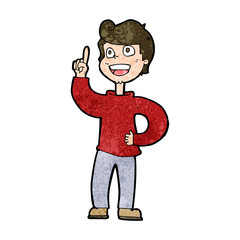 cartoon boy with great idea