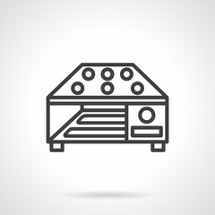 Grain dryer simple line vector icon