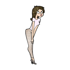 cartoon attractive girl