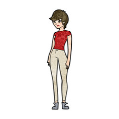 cartoon modern attractive woman