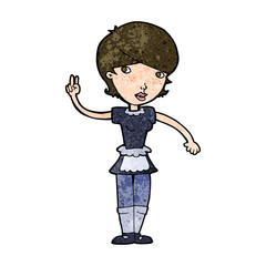 Obraz premium cartoon waitress taking order