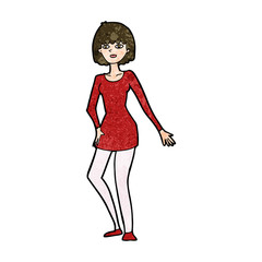 cartoon woman in dress