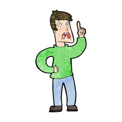 cartoon man with complaint