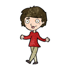 cartoon confused woman