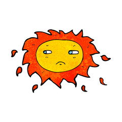 cartoon sad sun