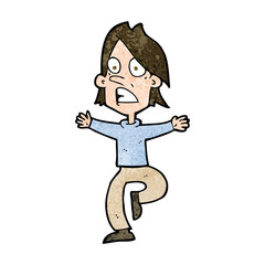 cartoon panicking man