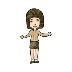 cartoon annoyed woman