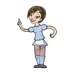 cartoon waitress taking order