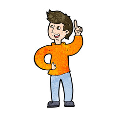 cartoon man with idea