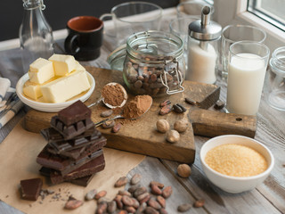 ingredients for the chocolate cake