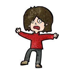 cartoon scared person