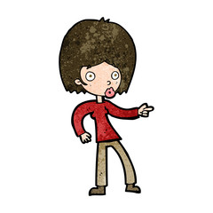cartoon woman pointing