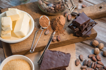 ingredients for the chocolate cake