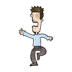cartoon shrieking man