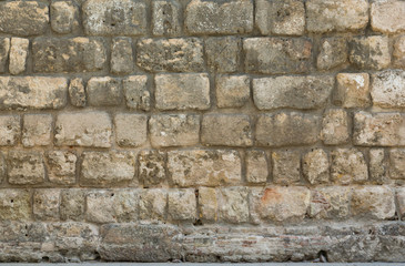 Part of a stone medieval wall, for background or texture.