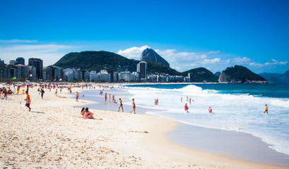 Copacabana beach  in Rio de Janeiro, Brazil.