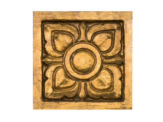 golden stucco of thai style pattern
