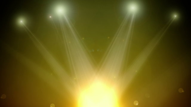 Golden Spotlight Stage Background