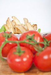 Tomatoes and fries