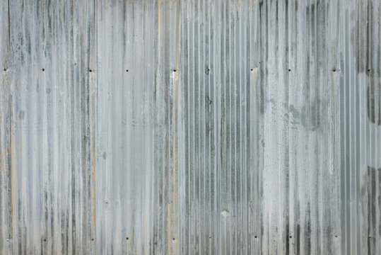 Corrugated metal wall background