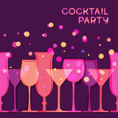 Abstract vector watercolor seamless background. Red, pink, purpl